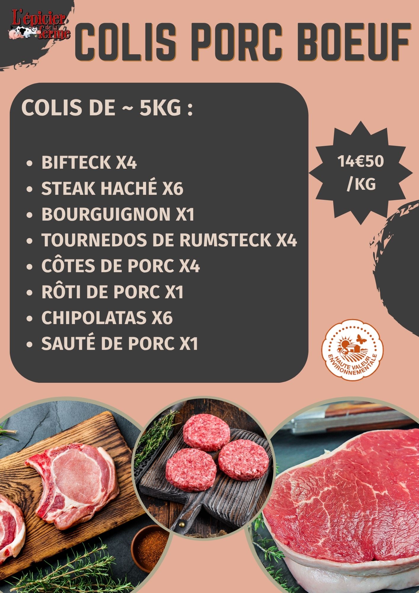 COLIS PORC/BOEUF