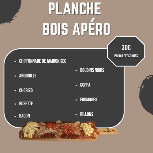 Planche bois apéro 