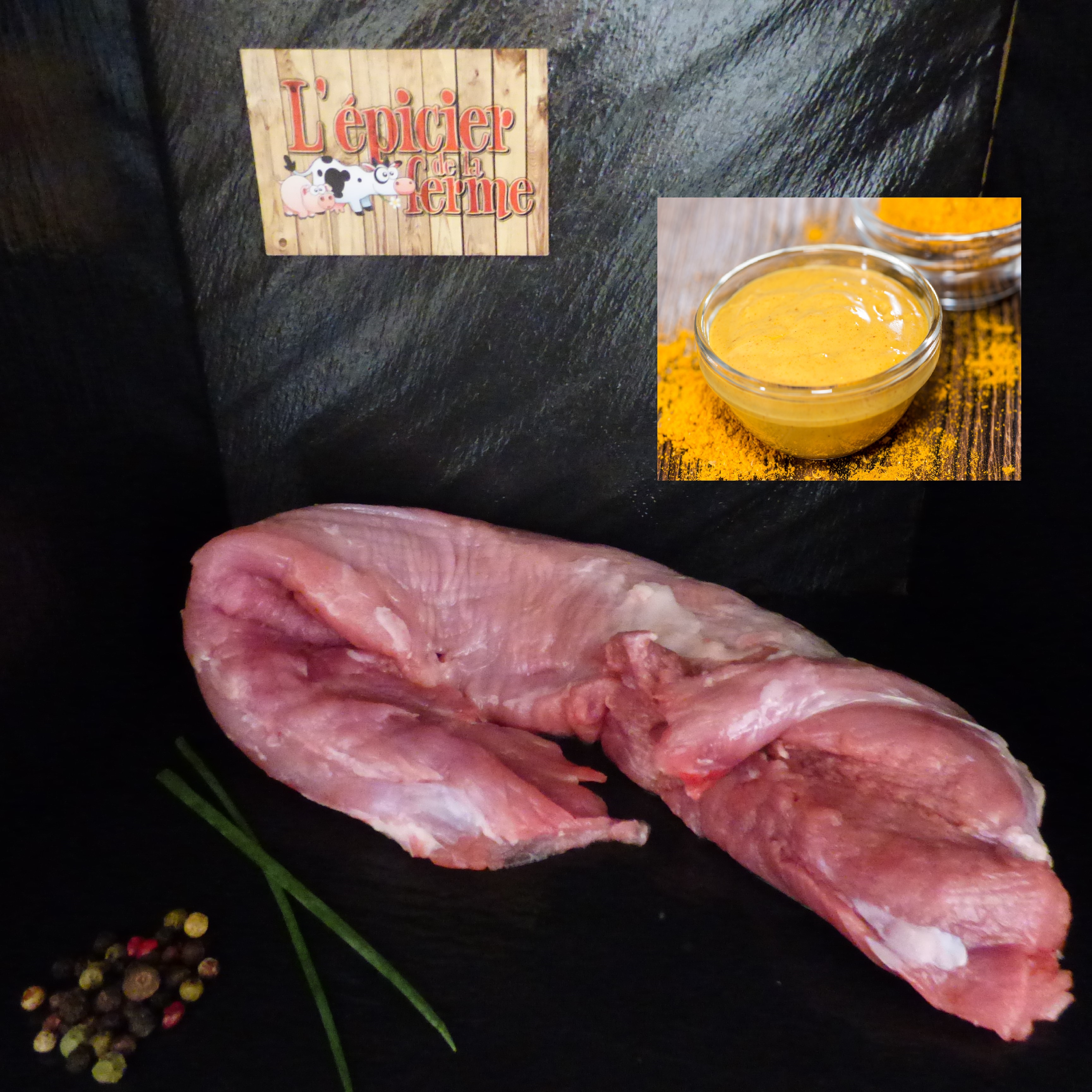 Filet mignon de porc au curry