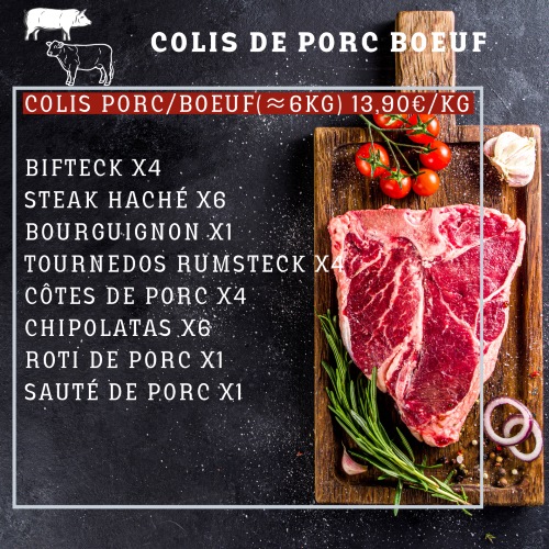 COLIS PORC/BOEUF